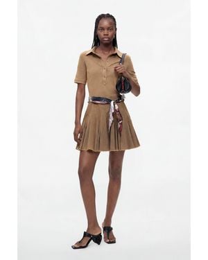 Desigual Long Sleeve Shirt Dress, Cotton - Natural