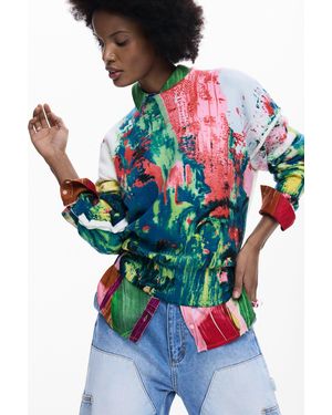 Desigual Arty Printed Jumper - Red
