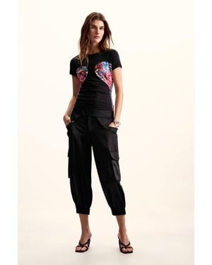 Desigual T-Shirt Designed By M. Christian Lacroix, Polyester - Black
