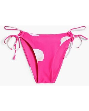 Desigual Fuchsia Shell Bikini Bottoms - Red