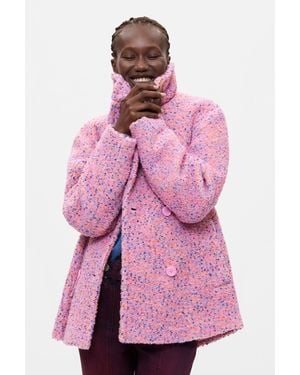 Desigual Short Coat Pockets - Pink