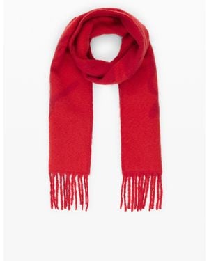 Desigual Scarf With Fringes, Polyester - Red