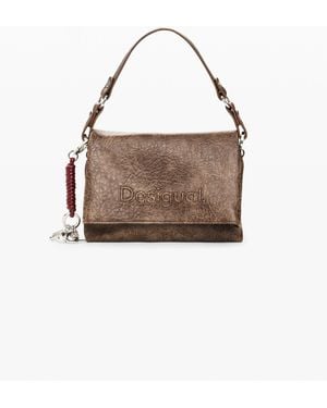 Desigual Medium Faux Leather Bag, Polyurethane - Brown