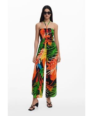 Desigual Tropical Jumpsuit, Viscose - White