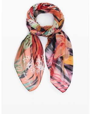 Desigual Jungle Foulard, Polyester - Red
