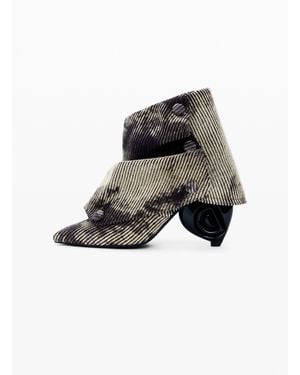 Desigual Botín Pana Tie-Dye, Mujer, Poliester, Negro