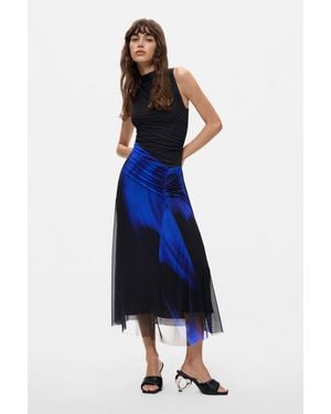 Desigual Sleeveless Midi Dress, Polyester - Blue