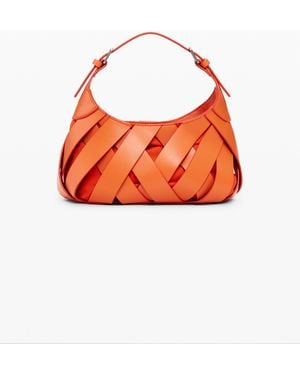 Desigual Medium Braided Faux Leather Bag - Orange