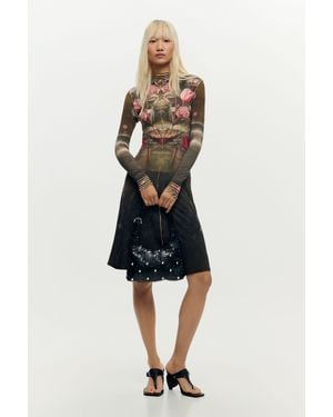 Desigual Landscape Mirror Dress, Viscose - Black
