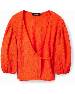Desigual Textured Wrap Blouse