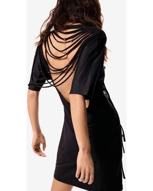 Desigual Kleid Volumen Masha Popova, Damen, Schwarz