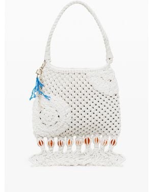 Desigual Small Crochet Shopping Bag - White