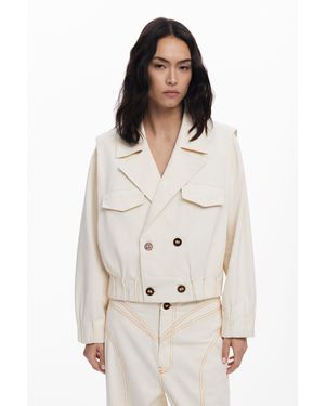 Desigual Chaqueta Trucker Desmontable - Blanco