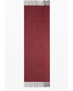Desigual Bufanda Larga Flecos, Poliester, Rojo