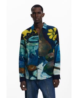 Desigual Langarmhemd Stillleben - Blau