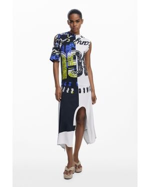 Desigual Asymmetric Dress - Blue