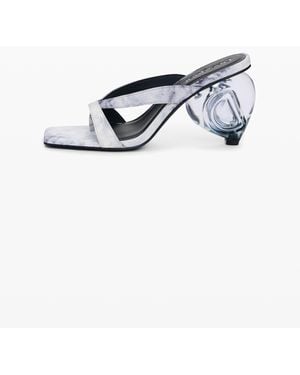 Desigual Sandalia Tacón Corazón, Polyester - Blue