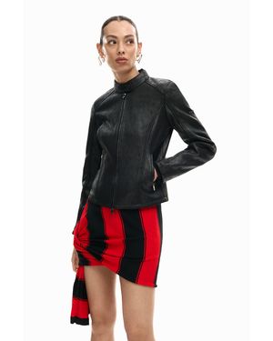 Desigual Mao Collar Jacket, Polyester - Red