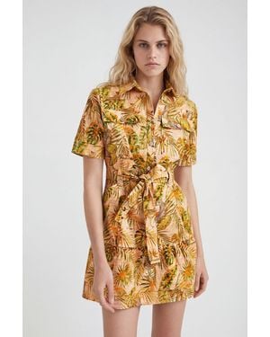 Desigual Tropical Shirt Dress, Cotton - Metallic