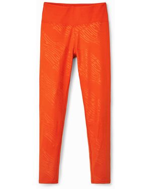 Desigual Logo Print Leggings - Red