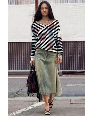 Desigual Fine Wrap Sweater - Gray
