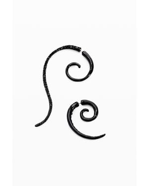 Desigual Asymmetrical Spiral Earrings - Multicolor