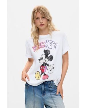 Desigual Mickey T-Shirt, Cotton - White
