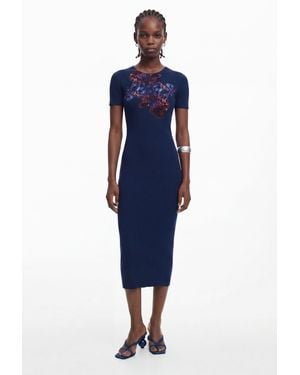 Desigual Dress Designed By Mr. Christian Lacroix - Blue