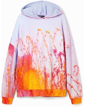 Desigual Photographic Hoodie, Cotton - Red