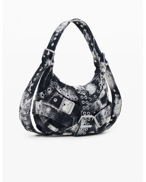 Desigual Printed Medium Bag With Buckles - Blue