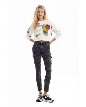 Desigual Cargo Trousers - Blue