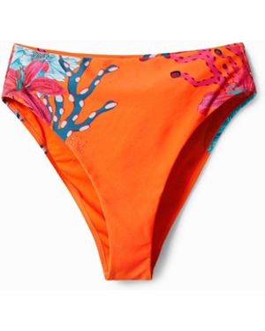 Desigual Coral Bikini Bottoms - Red