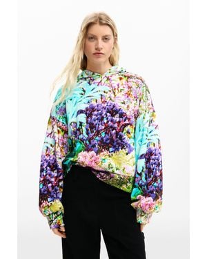 Desigual Wild Garden Sweatshirt, Cotton - Blue