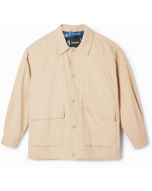 Desigual Illustrated Jacket, Cotton - Natural