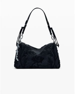 Desigual Medium 3D Embossed Bag, Polyurethane - Black