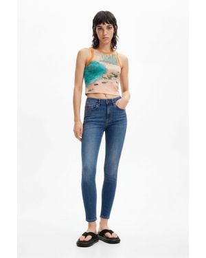 Desigual Slim Push-Up Jeans - Blue