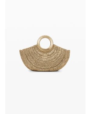 Desigual Medium Raffia Hoop Bag - Multicolour