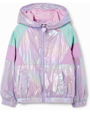 Desigual Iridescent Patchwork Jacket - Purple