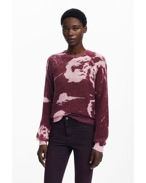 Desigual Jersey Textura Arty - Rojo