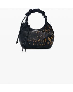 Desigual Small Perforated Bag, Polyurethane - Black