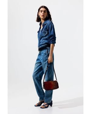 Desigual Balloon Jeans Seams, Cotton - Blue