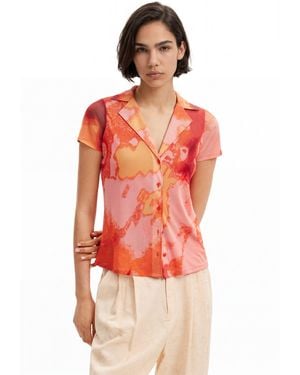 Desigual Tulle Resort T-Shirt, Polyester - Red