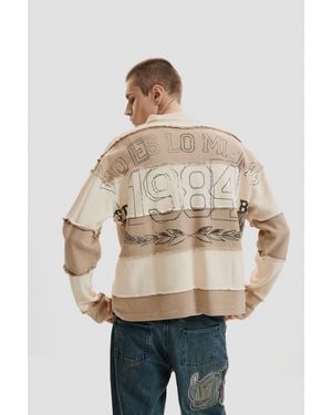Desigual Striped T-Shirt, Cotton - Natural
