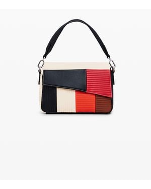 Desigual Bolso De Mano Texturas, Poliuretano - Rojo