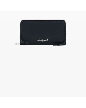 Desigual Medium Logo Wallet, Polyurethane - Blue