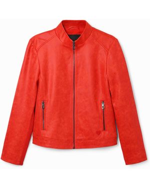 Desigual Slim Biker Jacket, Polyester - Red