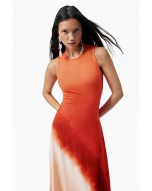 Desigual Sleeveless Knit Dress, Viscose - Red