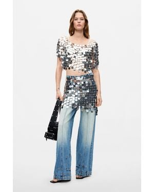 Desigual Short Sequined Pareo, Polyethylene Terephthalate - Blue
