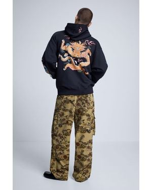 Desigual Embroidered Hoodie, Cotton - Blue