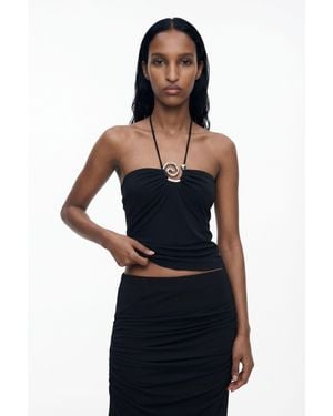 Desigual Metallic Applique T-Shirt, Viscose - Black